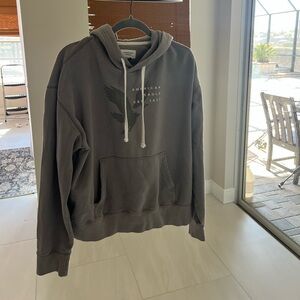 American Eagle Outfitters Men's Charcoal Hoodie